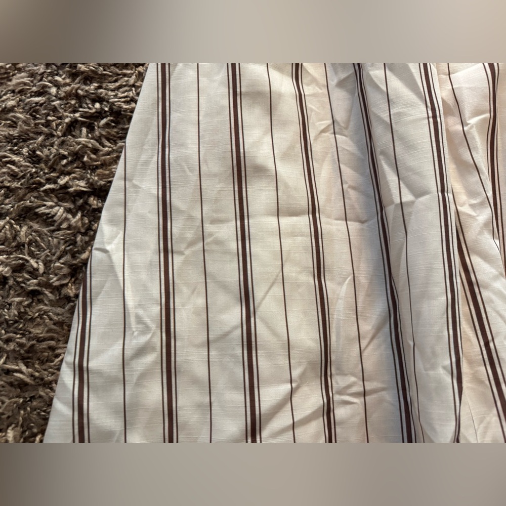 Flowy Brown and Creme Striped Maxi Dress - Picture 3 of 6